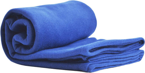 Cozy-Soft Microfleece Travel Blanket, 50x60 Inch, Lightweight, Compact, Perfect for Airplane and Car, Royal Blue...
