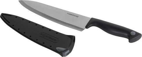 Farberware Edgekeeper 8-Inch Chef Knife with Self-Sharpening Blade Cover, High Carbon-Stainless Steel Kitchen Knife with Ergonomic Handle, Razor-S...