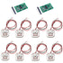 2 Sets 50kg Human Scale Load Cell Weighing Sensor Resistance Strain Half-Bridge Sensor + HX711 A/D Amplifier Weight Module DIY Kit Compatible Ardu...