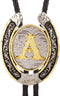 HUABOLA CALYN Bolo Tie for Men- Golden Initial Letter ABCDMJR to Z Western Cowboy Bolo Tie for Women...
