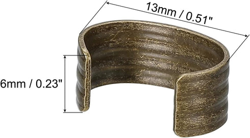 uxcell Leather Rope Clip, 50Pcs Cylindrical Crimping Cord Crimps Foldable String Leather Cord Fastener for DIY Lanyard, Tassel, Jewelry Making, Br...