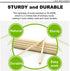 HOPELF 25PCS Wooden Dowel Rods - 1/4 x 12 Inch Bamboo Sticks - for Crafts, Cake Dowels and DIY Projects...