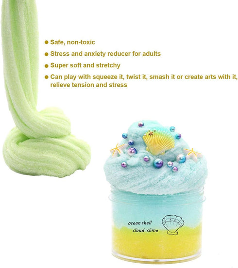 Fluffy Cloud Slime for Kids DIY Adults Stress Relief Toy Super Soft Non-Sticky Educational Game Family Interaction Brain Intellectual Toy for Chil...