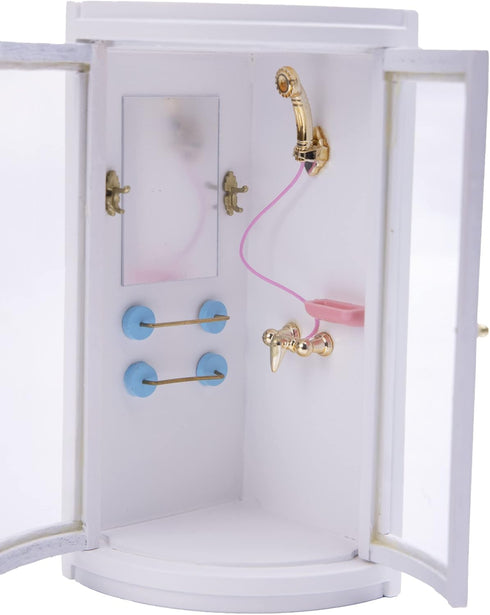1:12 Dollhouse Shower Room Miniature Furniture Toys Mini Bathroom Decoration for Doll House...