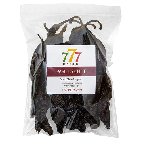 4oz Pasilla Negro Chilaca Dried Whole Chile Seco Peppers, Chili Pods for Authentic Mexican Food, Black Bell Pepper....