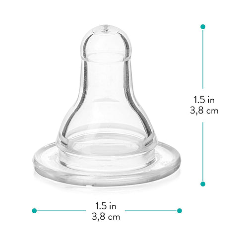Evenflo 4 Pack Classic Silicone Nipple, Slow Flow...