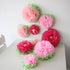 Pink Paper Flower Wedding Centerpiece Birthday Party Backdrop Nursery Room Wall Home Decoration Pack of 9...