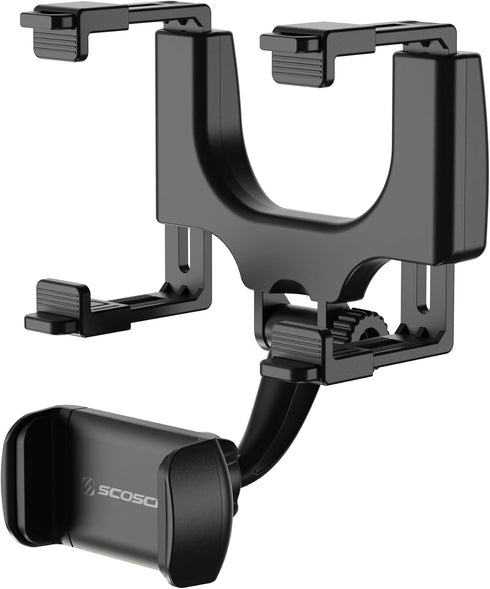 Scosche SUHRM-1 StuckUp Rotatable Hands-Free Cell Phone Holder, Car Rear View Mirror Mount, 360° Hanging Rearview Mirror Phone Mount, Compatible w...