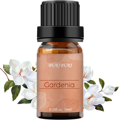BURIBURI Gardenia Essential Oil 100% Pure Gardenia Fragrance Oil, Undiluted, Natural, Organic Aromatherapy Oil Essential Oils 10ML for Soap Candle...