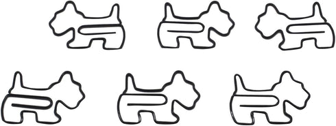 100 Count Scottish Terrier/Schnauzer Shaped Paper Clips Great for Paper Clip Collectors or Office Gift - Comes in Round Tin with Lid and Gift Box ...