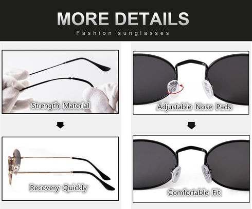 GIFIORE Oval Sunglasses Vintage Retro 90s Sunglasses Trendy Designer Glasses for Women Men...