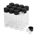 20ml Clear Glass Vials with Screw Caps and Plastic Stoppers, Small Liquid Sample Vial, Leak-Proof Vial, 12PCS...