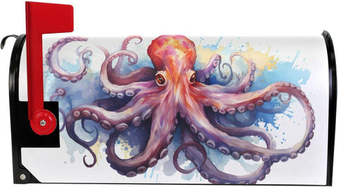ALAZA Ocean Octopus Magnetic Mailbox Cover MailWraps Garden Yard Home Decor for Outside Oversized-25.5" x20.8"…...
