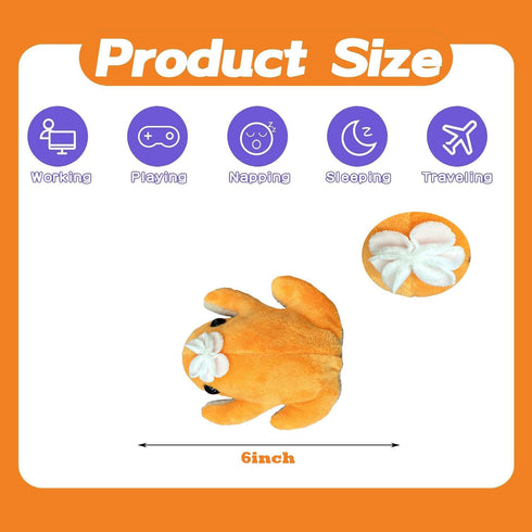 Yellow Baby Bean Frog Plush, 7inch Cute Soft Fluffy Frog Stuffed Animal Bean Bag Frog Plushie Toy with Flowers, Stress Release Birthday Xmas Trave...