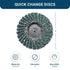 Benchmark Abrasives 2" Quick Change Zirconia Flap Disc Grinding Wheel with Male R-Type Back Design for Cleaning Finishing Deburring of Irregular S...
