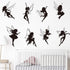 Black Fairy Girls Room Wall Decal DIY Cute Fairy with Large Wings Silhouette Wall Stickers Murals Decor Peel & Stick Baby Nursery Room Kids Bedroo...
