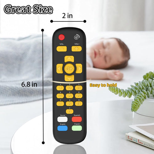 Baby TV Remote Control Toy with Light and Sounds, Kids Musical Early Education Learning Realistic Toddler Remote Toys for Preschool Infant Toddler...