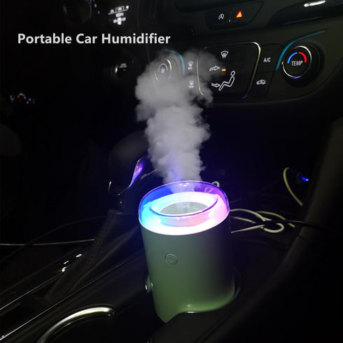 Portable Mini Humidifier 220ml, Colorful Light Mini Humidifier Max 40ml/h Nano Cool Mist Spray, 2 Light Mode Quiet Personal Ultrasonic Humidifier ...