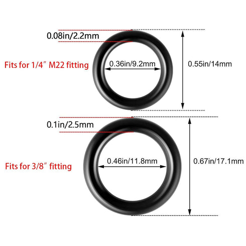 PAGOW 50 Pack O-Rings Power Pressure Washer Replacement for 1/4 inch, 3/8 inch, M22 Quick Connect Coupler (25pcs for 1/4" + 25pcs for 3/8")...