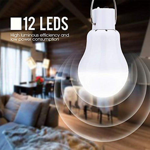 Solar Light Bulb Outdoor 130LM Portable Solar Powered Led Bulb Light for Chicken Coops Shed Hiking Fishing Camping Tent Lighting(2Pack)...