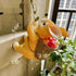 Outdoor Statues for Garden: Bunny Sculpture with Hanging Hemp Rope Animal Rabbit Outside Adorable Patio Balcony Yard Decor Patio Gifts for Women M...