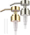 Stainless Steel Soap Brushed Nickel Dispenser Pump Replacement Bathrooom Countertop for Hand Wash &Soap, kitchen dish soap, syrup (Gold+Brushed Ni...