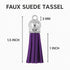 Mandala Crafts 100 Pcs Purple Faux Suede Tassels Bulk Keychain Making Supplies - Small Leather Tassels for Charms, Jewelry Making, and DIY Crafts...
