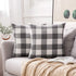 MIULEE Pack of 2 Classic Farmhouse Buffalo Check Plaids Polyester Linen Soft Soild Square Throw Pillow Covers Grey and White Home Decor Outdoor Cu...