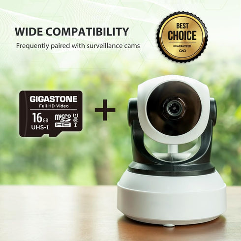 Gigastone 16GB Micro SD Card, Full HD Video, Surveillance Security Cam Action Camera Drone, 85MB/s Micro SDHC UHS-I U1 C10 Class 10...