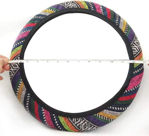 Small Size 13 3/4 13.5 14 Inch Car Steering Wheel Cover for Toyota Prius Honda Civic Chevy Malibu Kia Boho Style...