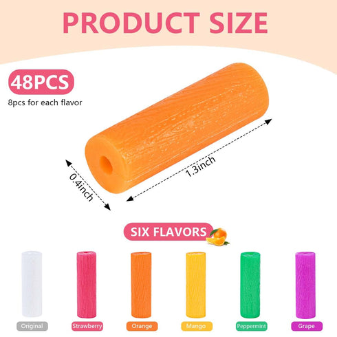 48 Pcs Colorful Orthodontic Aligner Chewies for Aligner Chompers Aligner Trays Seaters, 6 Color...