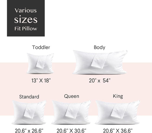 FAUNNA 600TC 100% Cotton Pillow Protectors, Standard Size (20x26), 2 Pack, Oeko-TEX Certified, Hotel Grade Pillow Cover with Silent Zipper, Zip Up...