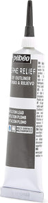 Pebeo Vitrail, Cerne Relief Dimensional Paint, 37 ml Tube with Nozzle - Imitation Lead, 1.25 Fl Oz (Pack of 1)...