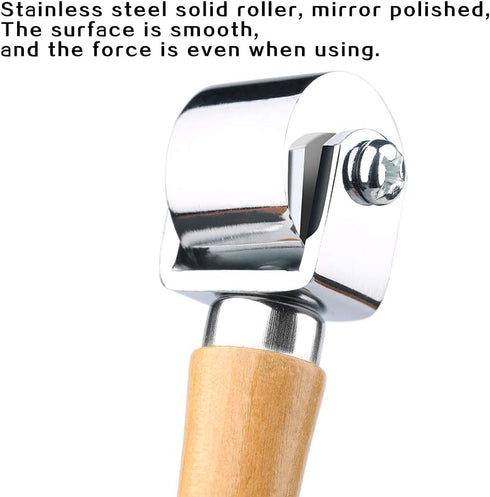 QMNNMA Seam Roller for Leather, Quilting, Platen Tools, Leather Press Edge Roller Leather Edge Creaser and Smoother, Leather Glue Laminating Rolle...