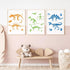 3pcs Dinosaur Skeleton Stencil Template Stegosaurus Triceratops Tyrannosaurus Rex Stencils 11.8×11.8inch with Paint Brush Dinosaur Footprint Stenc...