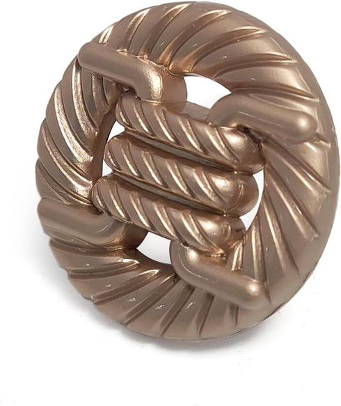 20 pcs Golden Hollow Rope Knots Metal Shank Sewing Buttons for Coats -25mm -1"...