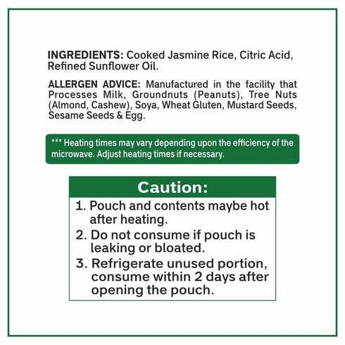 Eat Regal Jasmine Microwave Parboiled Rice Pack of 6, 8.8 Ounce, Ready Rice in 90 Sec |100% Natural Ingredients | Pre Cooked | Ready to Eat | Thai...