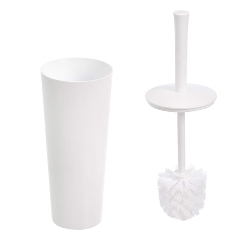 Amazon Basics Toilet Brush and Holder Set - 4-pack, White (Previously AmazonCommercial brand)...