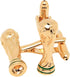14K Gold Plated Football World Cup Tropy Cufflinks for Men In Gift Case Football Fan Men's Cuff Link for Wedding Shirt Party Business Regular Anni...