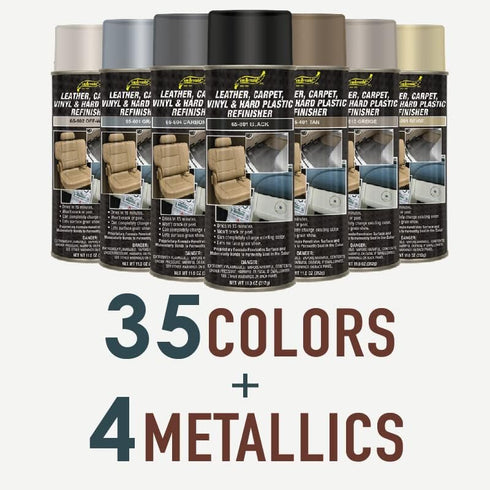 SM Arnold Refinishing Spray Paint - LIGHT GRAY 11 Oz. - For Leather, Carpet, Vinyl, Metal, Plastic, Polycarbonate, Polypropylene, Acrylic, Lexan, ...