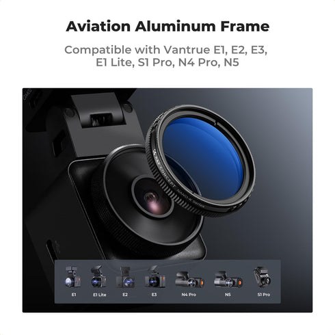 K&F Concept 40mm Ultra-Slim CPL Circular Polarizer Filter for Vantrue E1, E2, E3, E1 Lite, S1 Pro, N4 Pro N5 Dash Cam, Reduce Glare and Reflection...
