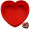 Silicone Heart Shaped Cake Pans,9 Inch Silicone Cake Pan for Baking, Heart Molds Silicone Non-Stick (Red-1PCS, 9 INCH)...