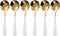 Soup Spoons Stainless Steel 304 Stainless Steel Round Head Spoons Modern Thick Short handle 304 Stainless Spoons Used for Soup, Grain, Dessert, Fr...