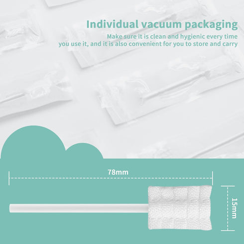 Infant Tongue Cleaner Skim Gauze 105PCS + 2 Finger Cot Baby Toothbrush with Box, Baby Oral Cleaner Newborn Disposable Tongue Cleaner, Care 0-36 Mo...