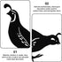 jojofuny 4pcs Garden Quail Stake Bird Yard Art Metal Statue Decor Animals Silhouette Outdoor Decoration Courtyard Ornaments for Lawns Backyard Pat...