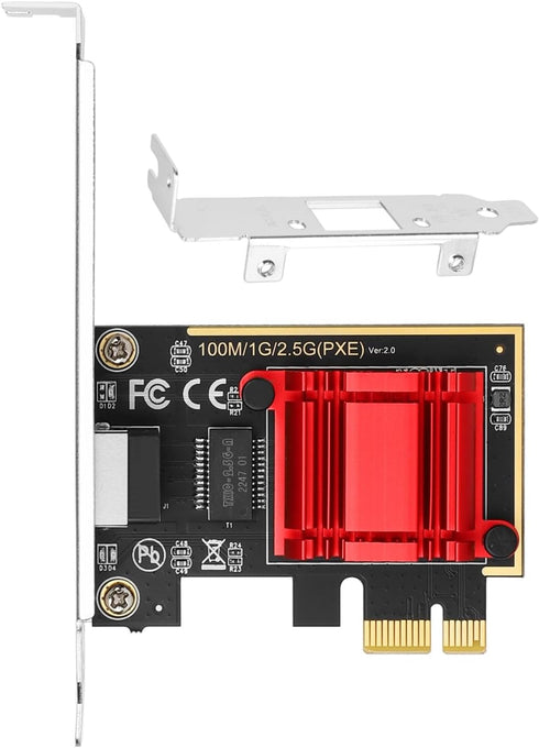 2.5Gb PCIe Network Adapter Realtek RTL8125B, 2500/1000/100Mbps Gigabit Ethernet Card RJ45 LAN Port for Gaming/Office, Wake on LAN, Support PXE for...