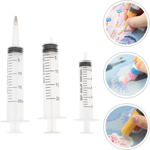 Ciieeo 3pcs Painting Pens Pen Tools D Picker Liquids Supplies Picture Dotting Nail Measuring Syringe Accessories Crafts Automatic Needle Diamonds ...