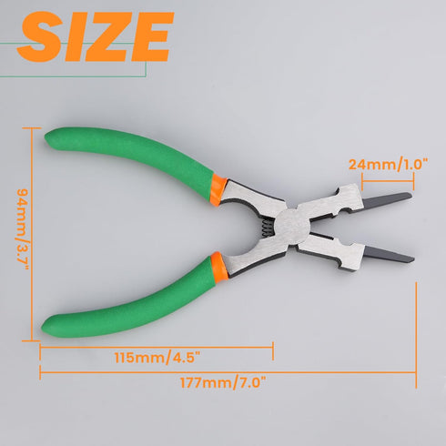 7-Inch MIG Welding Pliers with Wire Cutter Flat Face Hammer Nozzle Cleaner Professional MIG Pliers Multi-Function Welding Tools for Welding, Elect...