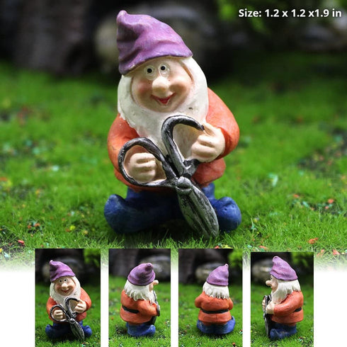 PEATOP Fairy Garden Accessories, Garden Gnome Figurines Set of 7, Miniature Gnome Figurines for Plant Pots Decor, Home Decoration, Fairy Garden...