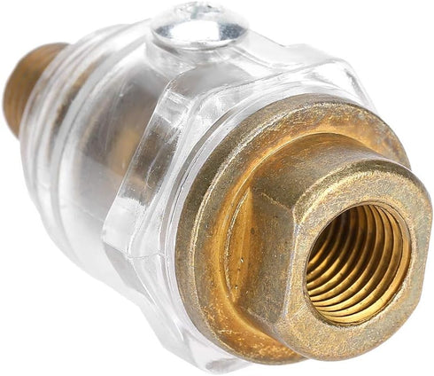 Oiler Lubricator, 1/4" BSP Mini In Line Air Tool Oil Lubricator, Oiler Compressor Pipe Automatic Lubrication for Pneumatic Tool Air Compressor Pip...